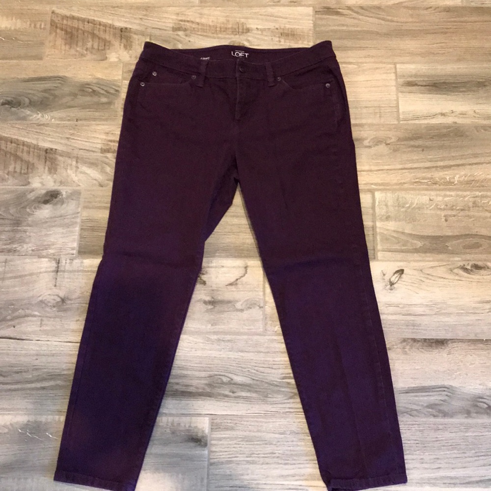 Cute purple skinny jean from The Loft